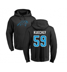 Carolina Panthers #59 Luke Kuechly Black Name & Number Logo Pullover Hoodie
