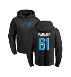 Carolina Panthers #61 Matt Paradis Black Name & Number Logo Pullover Hoodie