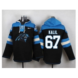 Carolina Panthers #67 Ryan Kalil Black Player Pullover NFL Hoodie