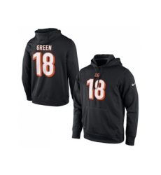 Cincinnati Bengals #18 A.J. Green Black Player Pullover Performance NFL Hoodie