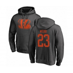 Cincinnati Bengals #23 B.W. Webb Ash One Color Pullover Hoodie