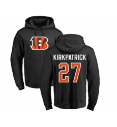 Cincinnati Bengals #27 Dre Kirkpatrick Black Name & Number LogoPullover Hoodie