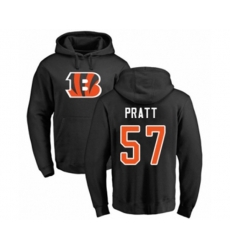 Cincinnati Bengals #57 Germaine Pratt Black Name & Number Logo Pullover Hoodie