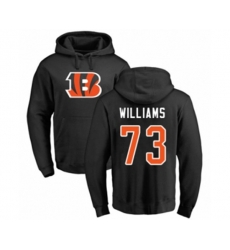 Cincinnati Bengals #73 Jonah Williams Black Name & Number Logo Pullover Hoodie