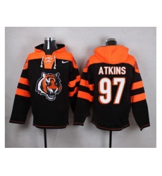 Cincinnati Bengals #97 Geno Atkins Black Player Pullover NFL Hoodie