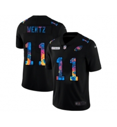 Philadelphia Eagles #11 Carson Wentz  Multi-Color Black 2020 NFL Crucial Catch Vapor Untouchable Limited Jersey