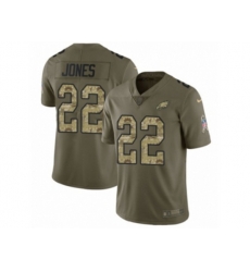 Philadelphia Eagles #22 Sidney Jones Limited Olive Camo 2017 Salute to Service NFL Jersey