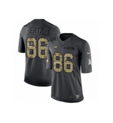 Philadelphia Eagles #86 Zach Ertz Limited Black 2016 Salute to Service NFL Jersey