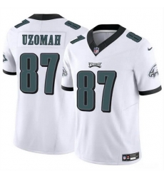 Philadelphia Eagles #87 C J Uzomah White 2023 F U S E Vapor Untouchable Limited Stitched Football Jersey