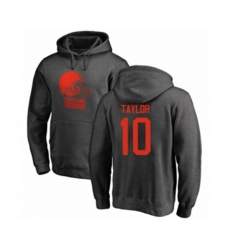 Cleveland Browns #10 Taywan Taylor Ash One Color Pullover Hoodie