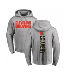 Cleveland Browns #55 Genard Avery Ash Pullover Hoodie