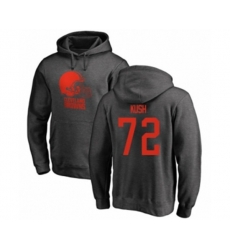 Cleveland Browns #72 Eric Kush Ash One Color Pullover Hoodie
