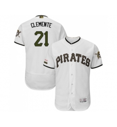 Pittsburgh Pirates #21 Roberto Clemente White Alternate Authentic Collection Flex Base Baseball Jersey