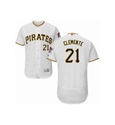 Pittsburgh Pirates #21 Roberto Clemente White Flexbase Authentic Collection MLB Jersey