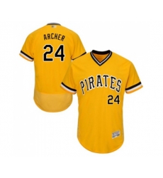 Pittsburgh Pirates #24 Chris Archer Gold Alternate Flex Base Authentic Collection Baseball Jersey