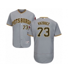 Pittsburgh Pirates #73 Felipe Vazquez Grey Road Flex Base Authentic Collection MLB Jersey