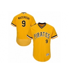 Pittsburgh Pirates #9 Bill Mazeroski Gold Flexbase Authentic Collection MLB Jersey