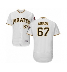 Pittsburgh Pirates Dario Agrazal White Home Flex Base Authentic Collection Baseball Player Jersey