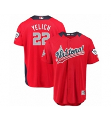 Milwaukee Brewers #22 Christian Yelich Game Red National League 2018 MLB All-Star MLB Jersey