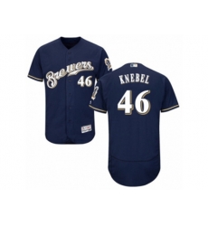 Milwaukee Brewers #46 Corey Knebel Navy Blue Flexbase Authentic Collection MLB Jers