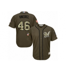 Milwaukee Brewers #46 Corey Knebel Replica Green Salute to Service MLB Jersey