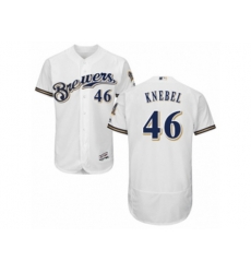 Milwaukee Brewers #46 Corey Knebel White Flexbase Authentic Collection MLB Jersey