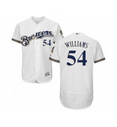 Milwaukee Brewers Taylor Williams White Alternate Flex Base Authentic Collection Baseball Player Jersey