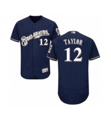 Milwaukee Brewers Tyrone Taylor Navy Blue Alternate Flex Base Authentic Collection Baseball Player Jersey