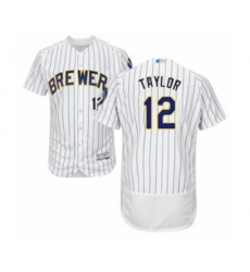 Milwaukee Brewers Tyrone Taylor White Home Flex Base Authentic Collection Baseball Player Jersey
