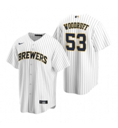 Nike Milwaukee Brewers #53 Brandon Woodruff White Alternate Stitched Baseball Jersey