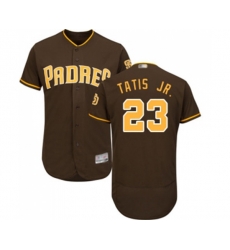 San Diego Padres #23 Fernando Tatis Jr. Brown Alternate Flex Base Authentic Collection Baseball Jersey