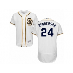 San Diego Padres #24 Rickey Henderson White Flexbase Authentic Collection MLB Jersey
