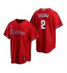 Nike Philadelphia Phillies #2 Jean Segura Red Alternate Stitched Baseball Jersey