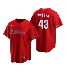 Nike Philadelphia Phillies #43 Nick Pivetta Red Alternate Stitched Baseball Jersey