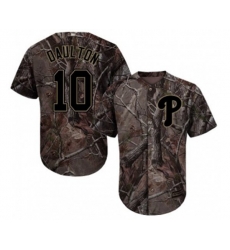 Philadelphia Phillies #10 Darren Daulton Authentic Camo Realtree Collection Flex Base Baseball Jersey