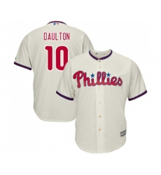 Philadelphia Phillies #10 Darren Daulton Replica Cream Alternate Cool Base Baseball Jersey