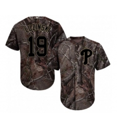 Philadelphia Phillies #19 Greg Luzinski Authentic Camo Realtree Collection Flex Base Baseball Jersey