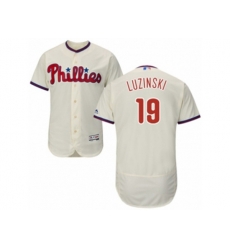 Philadelphia Phillies #19 Greg Luzinski Cream Flexbase Authentic Collection MLB Jersey