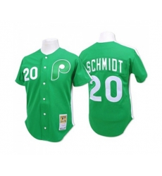 Philadelphia Phillies #20 Mike Schmidt Replica Green Throwback Baseball Jersey