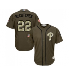Philadelphia Phillies #22 Andrew McCutchen Authentic Green Salute to Service Baseball Jersey