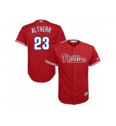 Philadelphia Phillies #23 Aaron Altherr Replica Red Alternate Cool Base MLB Jersey