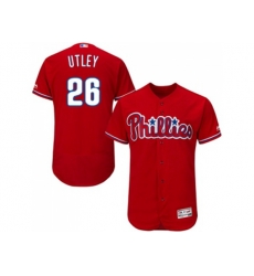 Philadelphia Phillies #26 Chase Utley Red Flexbase Authentic Collection Stitched MLB Jersey