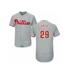 Philadelphia Phillies #29 John Kruk Grey Flexbase Authentic Collection MLB Jersey