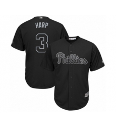 Philadelphia Phillies #3 Bryce Harper Harp Authentic Black 2019 Players Weekend Baseball Jersey