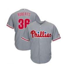 Philadelphia Phillies #36 Robin Roberts Replica Grey Road Cool Base Baseball Jersey
