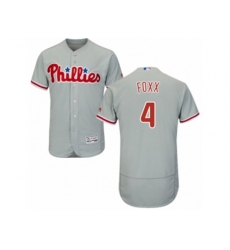 Philadelphia Phillies #4 Jimmy Foxx Grey Flexbase Authentic Collection MLB Jersey