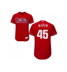 Philadelphia Phillies #45 Tug McGraw Red Flexbase Authentic Collection Stitched MLB Jersey