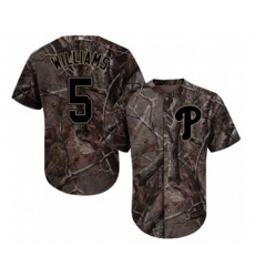 Philadelphia Phillies #5 Nick Williams Authentic Camo Realtree Collection Flex Base Baseball Jersey