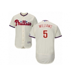 Philadelphia Phillies #5 Nick Williams Cream Flexbase Authentic Collection MLB Jersey