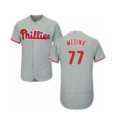 Philadelphia Phillies Adonis Medina Grey Road Flex Base Authentic Collection Baseball Player Jersey